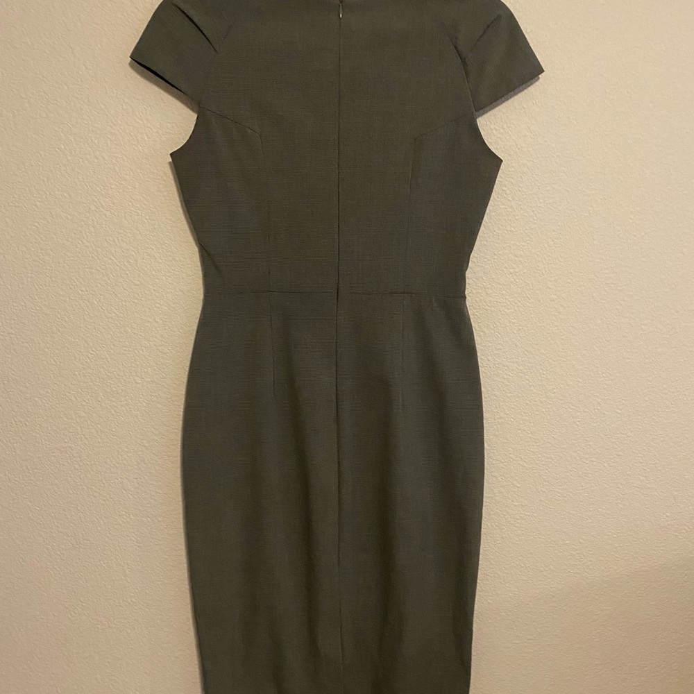 Zara Basic Gray Formal Cap Sleeves Shift Dress Si… - image 7